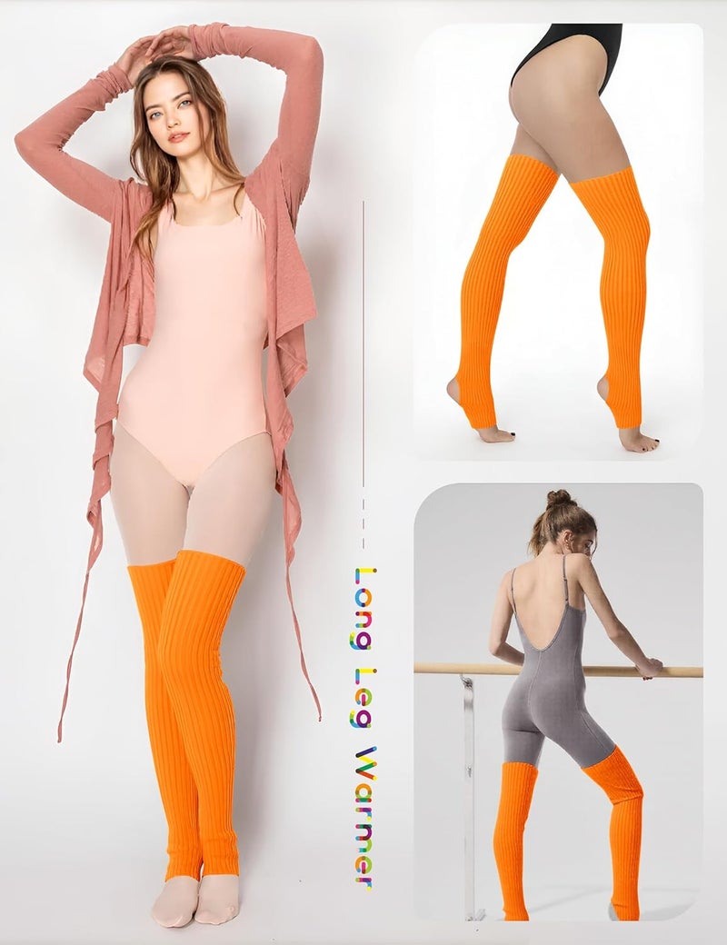 v28 Long Leg Warmer, Women’s Men 80s Party Ribbed Knit Dance Sports - Image 4
